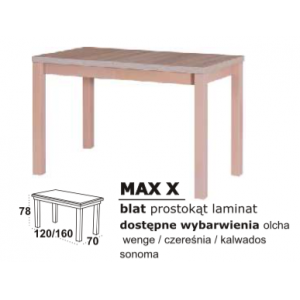 Iškleidžiamas stalas medinis MAX X