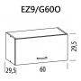 Pakabinama spintelė ELIZA EZ9/G60o 60